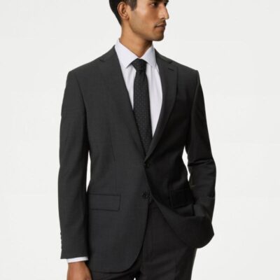 M&S Collection The Ultimate Tailored Fit Suit Jacket Charcoal | Mens Blazers