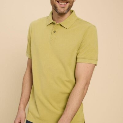 White Stuff Pure Cotton Polo Shirt Light Green | Mens Tops & T-shirts