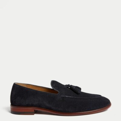 Autograph Suede Loafers Navy | Mens Smart Shoes