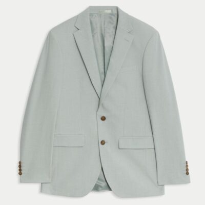 M&S Collection Slim Fit Stretch Suit Jacket Mint | Mens Blazers