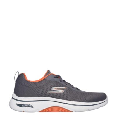 Skechers GOwalk Arch Fit 2.0 Lace Up Trainers Charcoal Mix | Mens Trainers