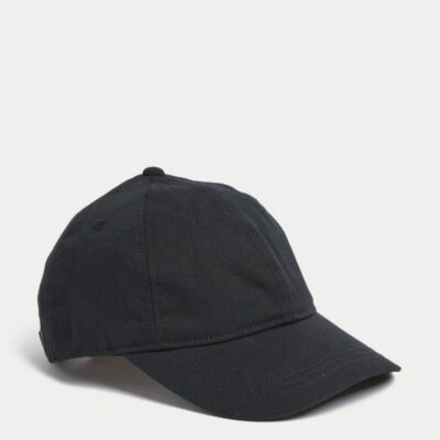 M&S Collection Baseball Cap Black | Mens Hats