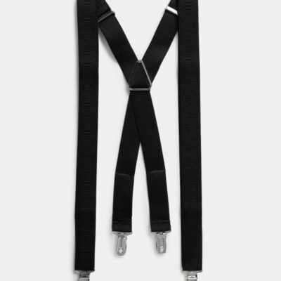 M&S Collection Adjustable Braces Black | Mens Ties