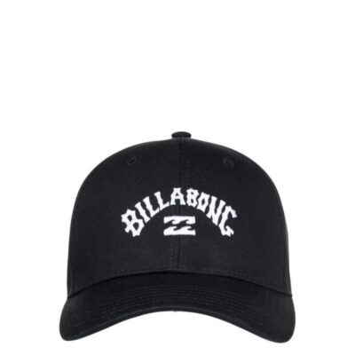 Billabong Arch Logo Embroidered Baseball Cap Black | Mens Hats