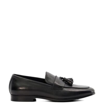 Dune London Leather Slip-On Loafers Black | Mens Smart Shoes