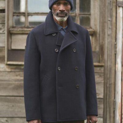 Seasalt Cornwall Wool Blend Overcoat Navy | Mens Coats & Jackets