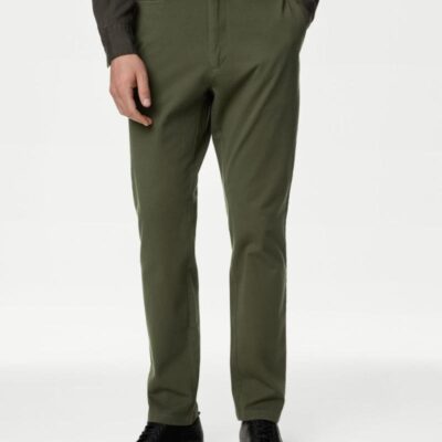 M&S Collection Slim Fit Ultimate Chinos Khaki Mix | Mens The Smart Edit