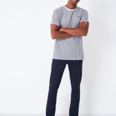 Crew Clothing Straight Fit Chinos Navy | Mens Trousers