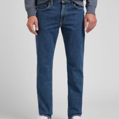 Lee Brooklyn Straight Fit Jeans Med Blue Denim | Mens Jeans