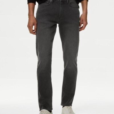 M&S Collection Slim Fit Stretch Jeans Dark Grey | Mens Trousers