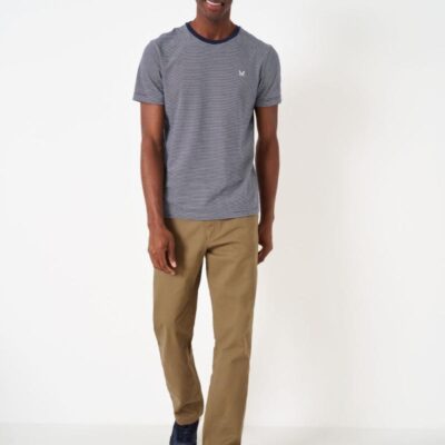 Crew Clothing Regular Fit Pure Cotton Lightweight Chinos Tan | Mens Trousers