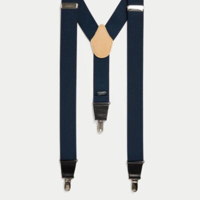 M&S Collection Adjustable Braces Navy | Mens Ties