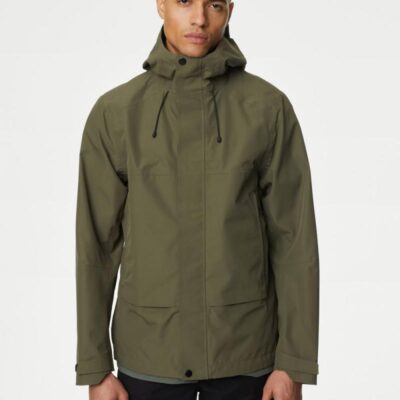 Goodmove Lightweight Waterproof Anorak with Stormwear Soft Green | Mens Sportswear