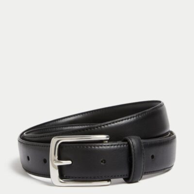 M&S Collection Stretch Smart Buckle Belt Black | Mens Belts