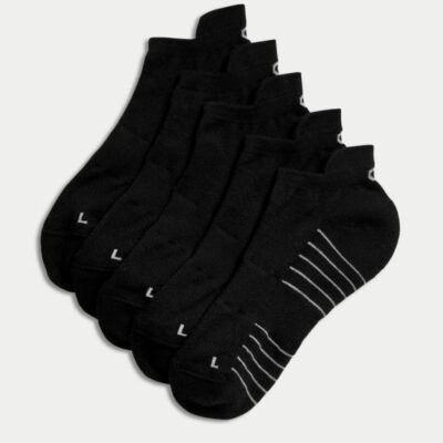 Goodmove 5pk Cushioned Trainer Liners Black | Mens Sportswear