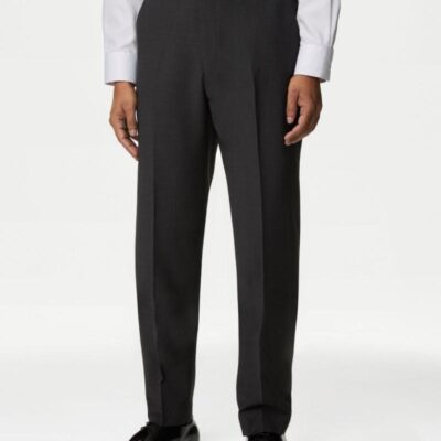 M&S Collection The Ultimate Tailored Fit Suit Trousers Charcoal | Mens Smart Trousers