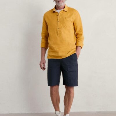 Seasalt Cornwall Pure Linen Shirt Yellow | Mens Shirts