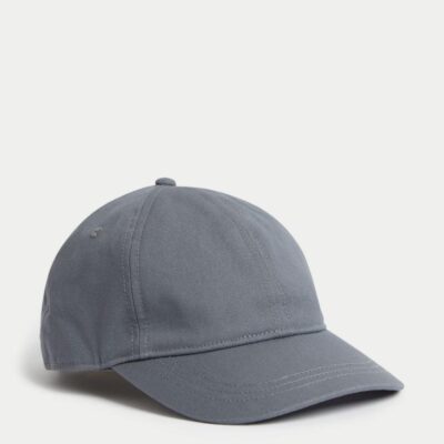 M&S Collection Baseball Cap Light Grey | Mens Hats