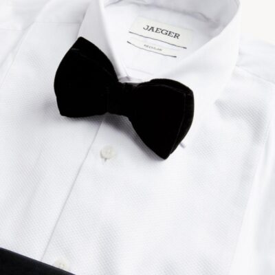 JAEGER Italian Velvet Bow Tie Black | Mens Ties