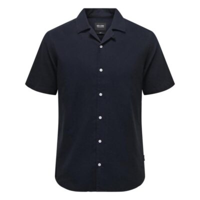 ONLY & SONS Cotton Rich Oxford Shirt Navy | Mens Formal Shirts