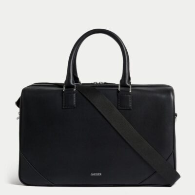 JAEGER Leather Holdall Black | Mens Bags