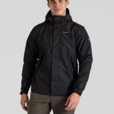 Craghoppers Hooded Waterproof Jacket Black | Mens Coats & Jackets