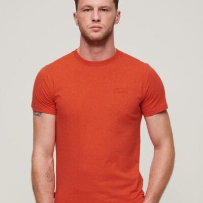 Superdry Slim Fit Pure Cotton T-Shirt Orange | Mens Tops & T-shirts