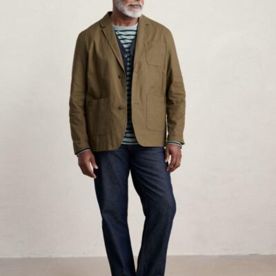 Seasalt Cornwall Organic Cotton Blazer Green | Mens Blazers