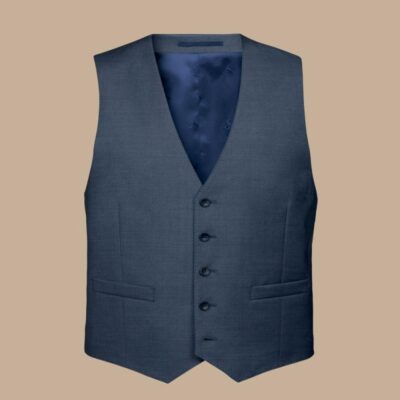 Charles Tyrwhitt Wool Rich Waistcoat Slate Blue | Mens Coats & Jackets