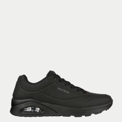 Skechers Uno Stand On Air Lace Up Trainers Black | Mens Trainers