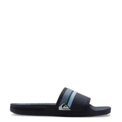 Quiksilver Rivi Wide Fit Stripe Sliders Navy Mix | Mens Casual Shoes