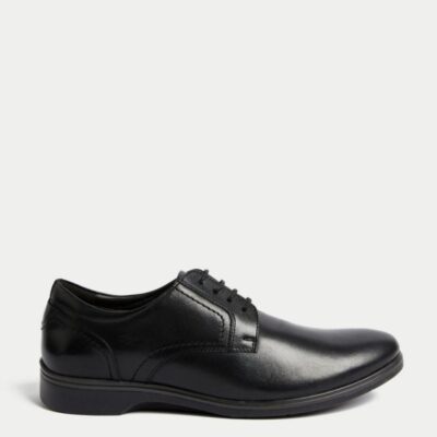 M&S Collection Airflex™ Leather Derby Shoes Black | Mens Smart Shoes