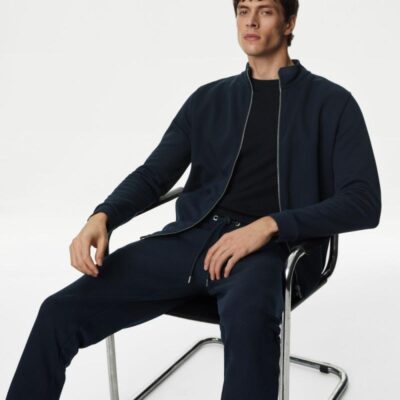 Autograph Cotton Blend Sweatshirt Dark Navy | Mens Loungewear