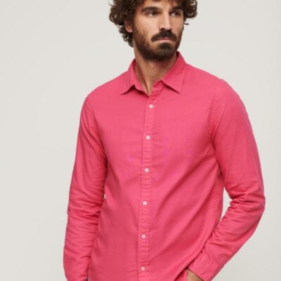 Superdry Pure Cotton Shirt Pink | Mens Shirts