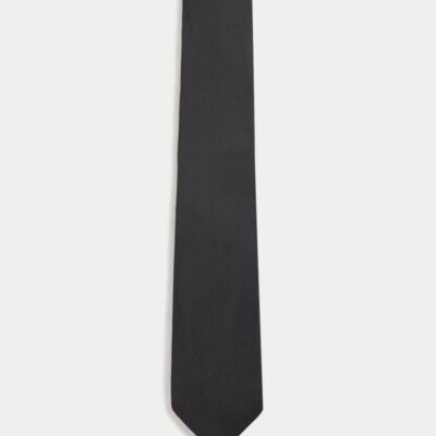 M&S Collection Machine Washable Tie Black | Mens Ties