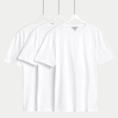 Autograph 3pk Pure Supima® Cotton T-Shirts White | Mens Tops & T-shirts