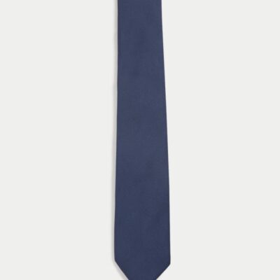 M&S Collection Machine Washable Tie Navy | Mens Ties