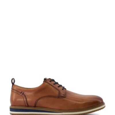 Dune London Wide Fit Leather Brogues Tan | Mens Smart Shoes