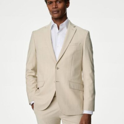 Autograph Tailored Fit Performance Suit Jacket Neutral | Mens Blazers