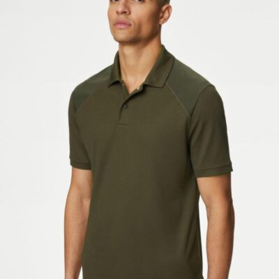 Goodmove Trek Quick Dry Polo Shirt Khaki | Mens Tops & T-shirts