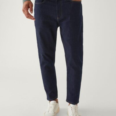 M&S Collection Tapered Fit Stretch Jeans Indigo | Mens Trousers