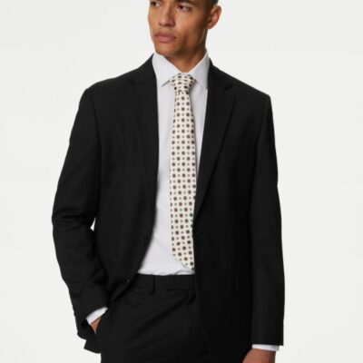 M&S Collection Regular Fit Stretch Suit Jacket Black | Mens Blazers