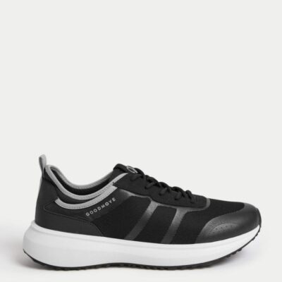 Goodmove Lace Up Trainers Black | Mens Trainers