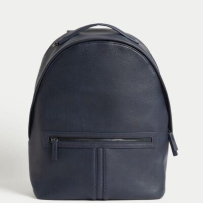 M&S Collection Textured Backpack Dark Navy | Mens Bags