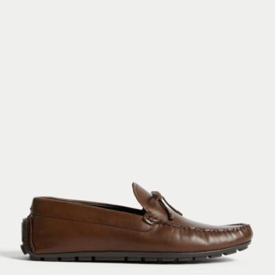 M&S Collection Leather Loafers Tan | Mens Smart Shoes