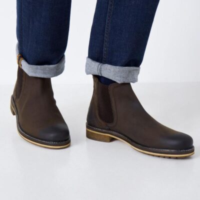 Crew Clothing Chelsea Boots Dark Brown | Mens Boots