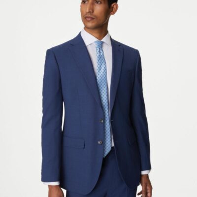 M&S Collection Slim Fit Stretch Suit Jacket Dark Indigo | Mens Suits