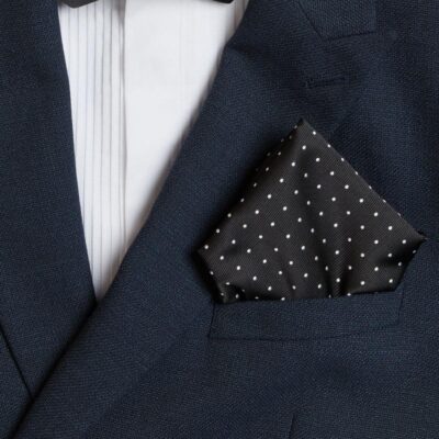 M&S Collection Polka Dot Tie & Pocket Square Set Black | Mens Ties