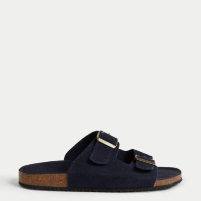 M&S Collection Suede Sandals Navy | Mens Casual Shoes