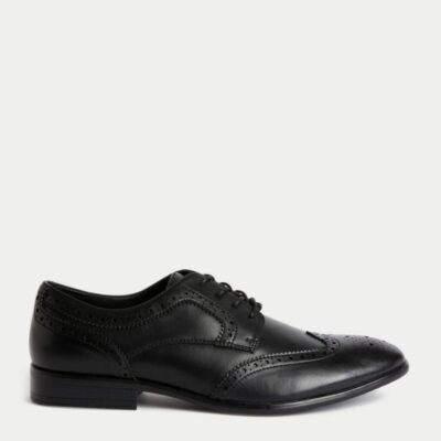 M&S Collection Brogues Black | Mens Smart Shoes